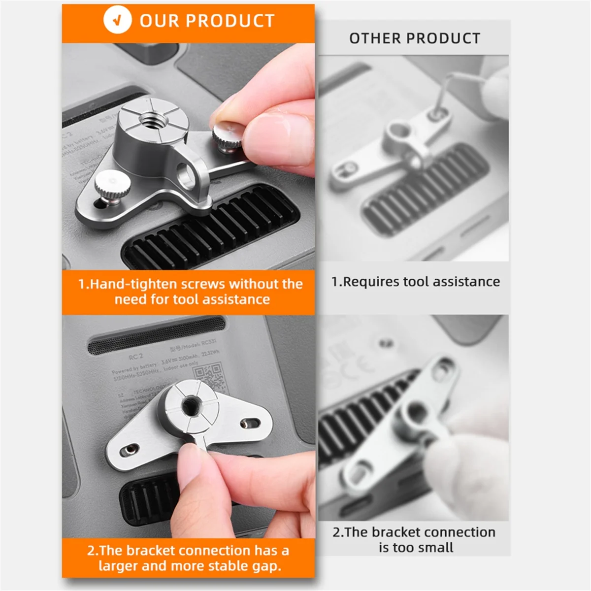 Efisien untuk RC RC2 Remote Control Sepeda Pemegang Bar Tangan Mount