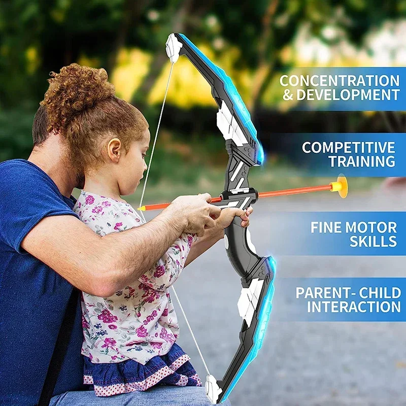 Łuk i Strzały dla Dzieci Łucznictwo Treningowy Łuk Klasyczny Gry Sportowe na Zewnątrz Polowanie Strzelanie Zabawka Chłopcy Prezent Zestaw Łukowy