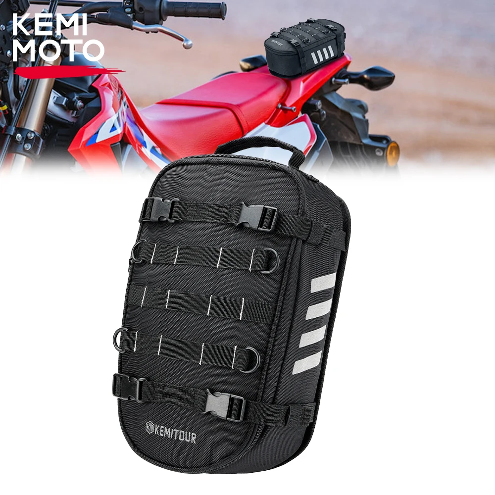

Motorcycle Rear Fender Tail Bag 6L Dirt Bike Enduro Tool Roll Bags Universal Storage for Dual Sport Off Road Bikes Motocross Bag