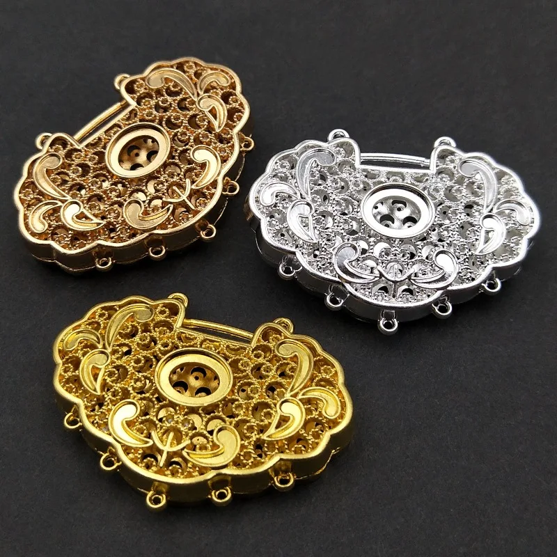 

Ancient Longevity Lock Connector Jewelry Embellishments 10pcs Wholesale Metal Retro Hairpin Ornaments Decoration DIY Accessories