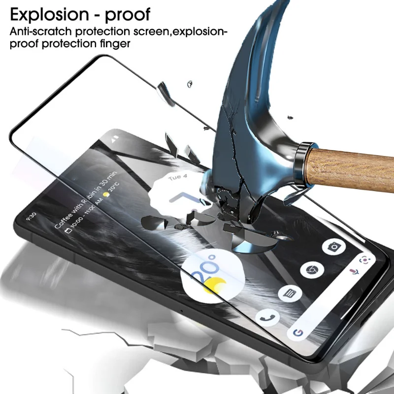 4/1PCS Tempered Glass for Google Pixel 7A 7 Pro 6A 6 Pro Full Cover Screen Protector Explosion-proof HD Film for Pixel 3 3 XL 4A