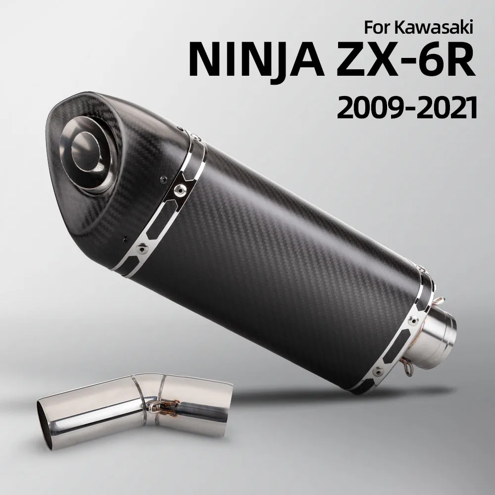 

Slip on For motorcycle ZX6R 636 2009-2020 Motorcycle Racing Performance Exhaust Racing Line Original Location Motorcycle Muffler