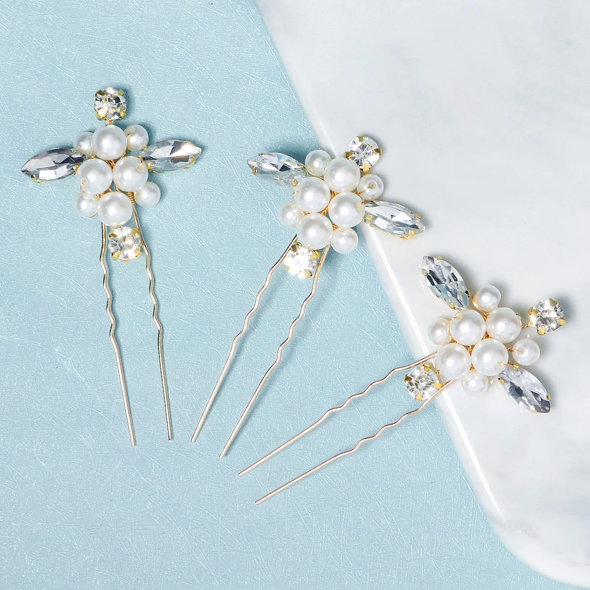3 teile/satz Kristall perle Haarnadeln für Frauen Hochzeit Party Tasche Hut Zubehör Haar klebt Mädchen Urlaub Geschenke Schmuck Kopf bedeckungen – Detail 22