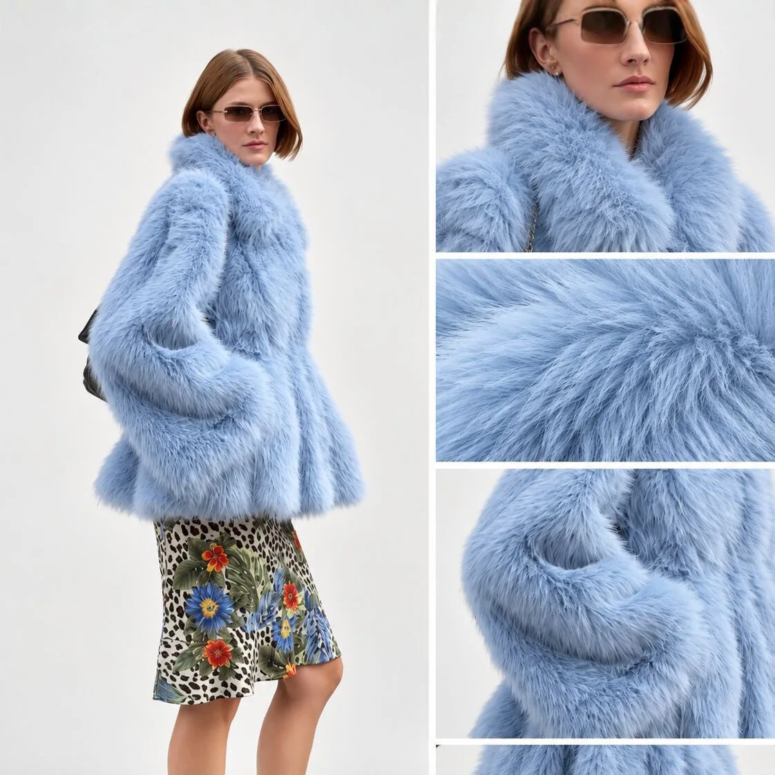 Trend Autumn. And Winter Tops, Soft And Fluffy. False Fur Coats, Mid-length Outerwear For Women. Clothing Clothes Beach