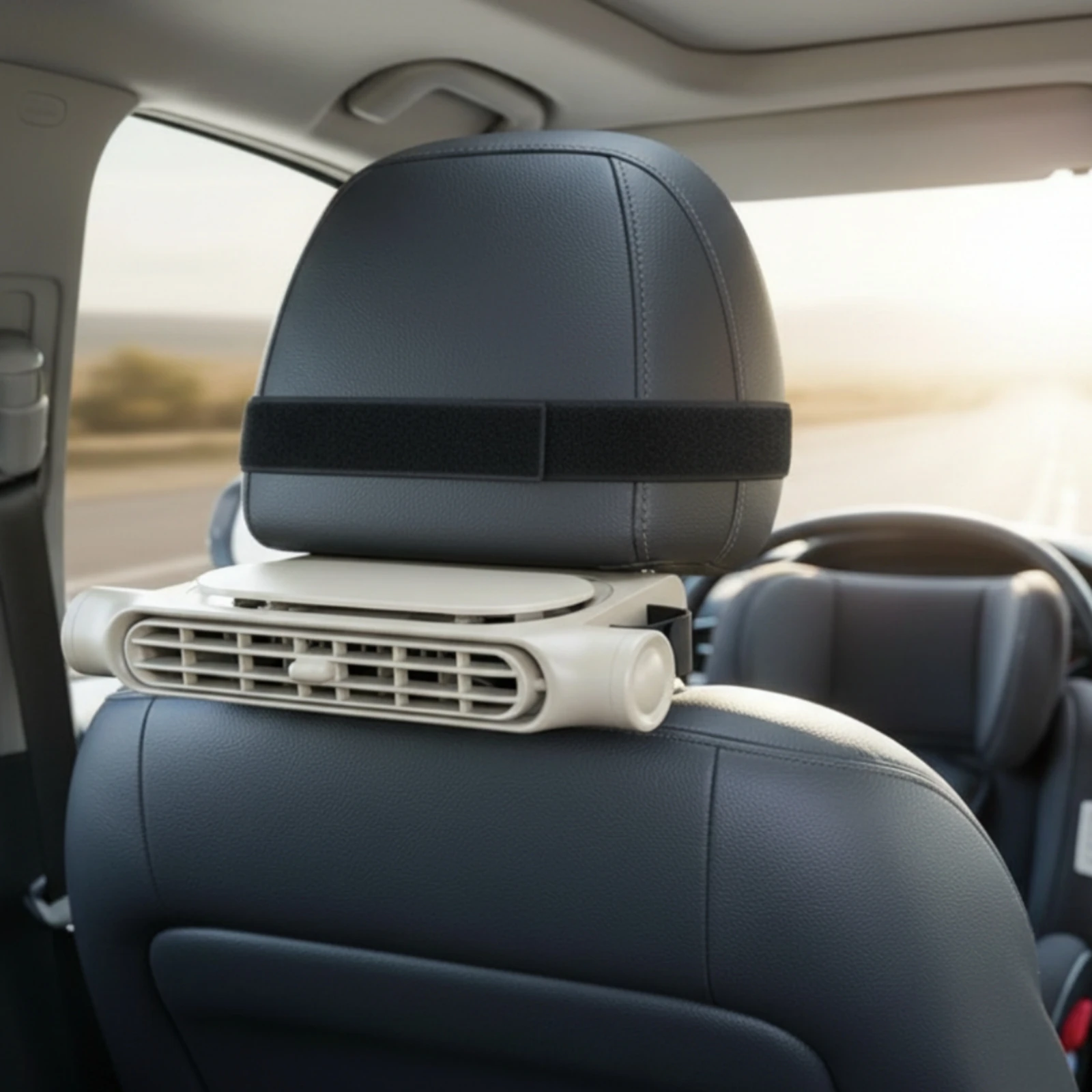Car Seat Fan with Clips Rechargeable Wireless Car Fan with Battery Portable Slim for Passengers, Road Trips
