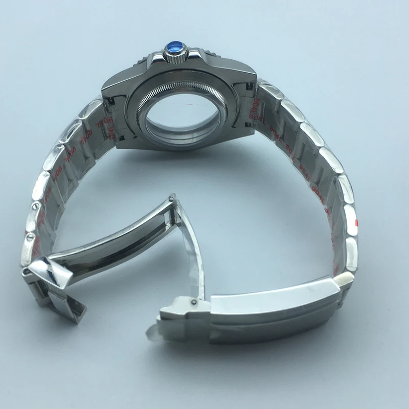 10ATM GMT two-color 40mm nh35 watch case Presidential Bracelet Mobile Buckle Sapphire crystal glass ceramic bezel For Seiko nh35