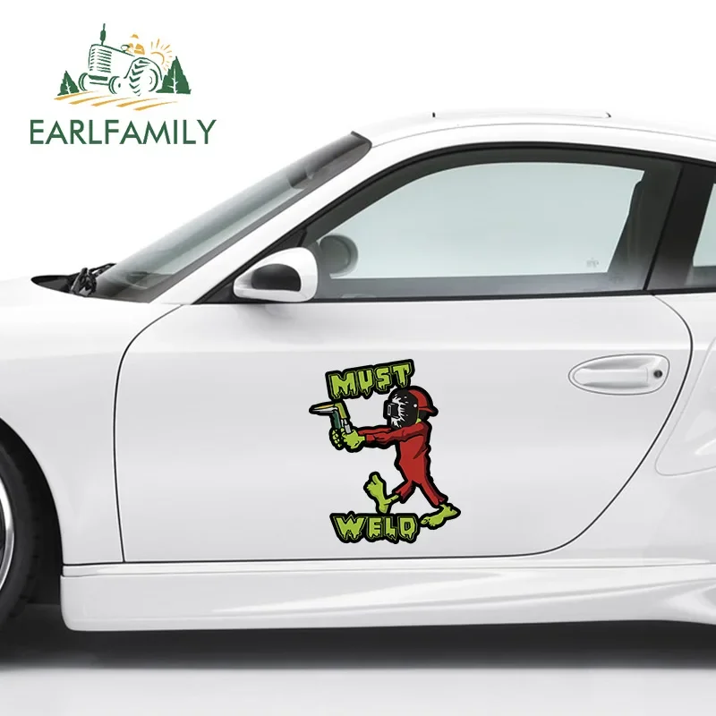 

EARLFAMILY 43cm x 35.3cm For Zombie Welding Fine Decal Waterproof Car Stickers Motorcycle Scratch-Proof For JDM SUV RV