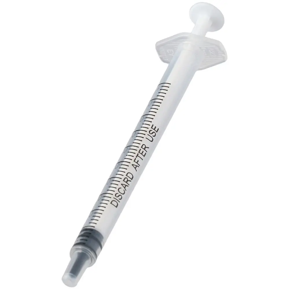 100PCS 1ml/cc Plastic Syringe No Needle with Cap Syringe for Liquid Individually Sealed Measuring Syringe Tools