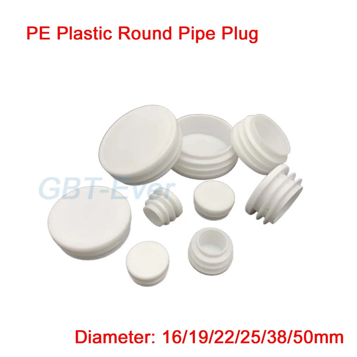 10/20/30Pcs PE Plastic Round Pipe Plugs Diameter 16/19/22/25/38/50mm Chair Non-Slip Foot Pads Hole End Caps Inserts Seal Plugs