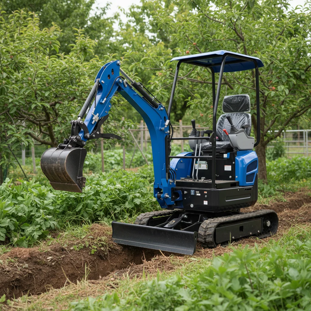 

Mini Crawler Excavator 1.2 Ton Hydraulic Small Digger EPA Engine Farm Garden Construction Machinery