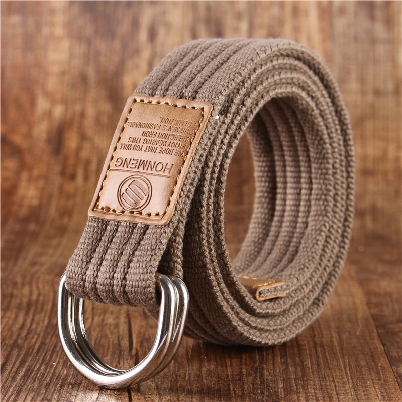 Nieuwe heren en dames Koreaanse versie 16 kleuren dubbele lus gesp canvas riem 43 inch casual broek canvas riem jeugd broek riem