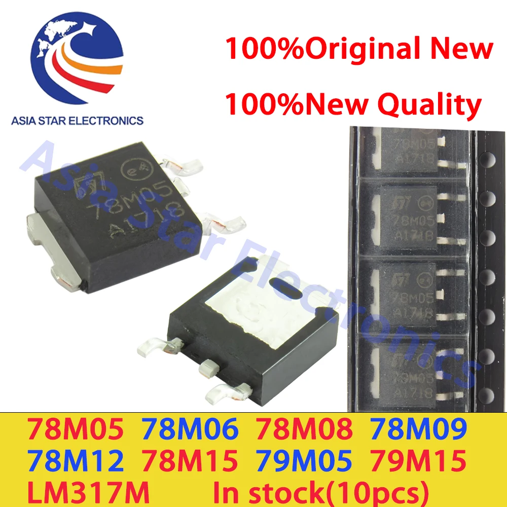 (10piece) 100% New 78M05 78M06 78M08 78M09 78M12 78M15 79M05 79M15 LM317M LM317 L78M05 L78M06 L78M08 L78M09 L79M05 L79M15 TO-252