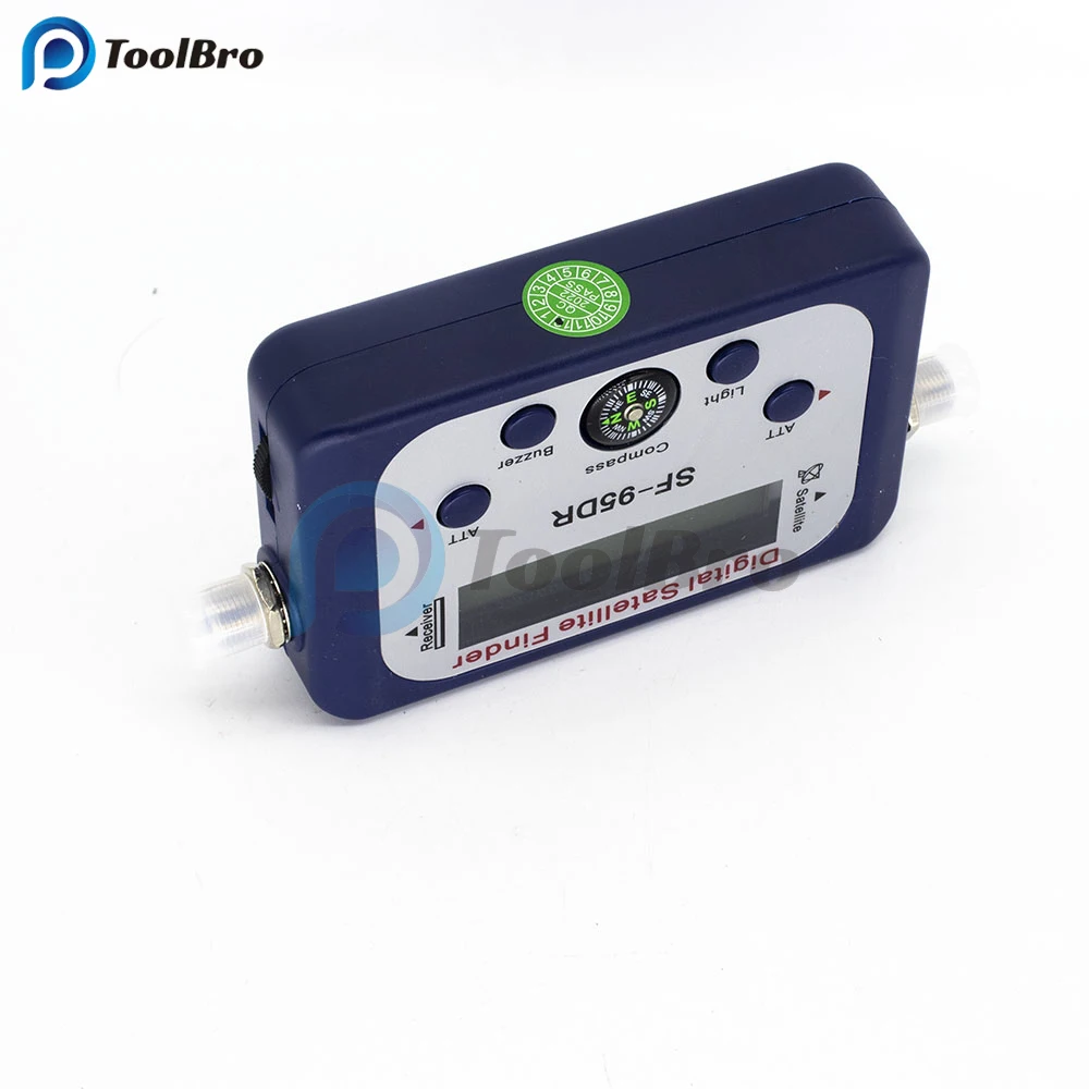 Led Digital Satellite Finder Receptor Satlink Satfinder Sinal Receptor Satfinder Medidor com Bússola Buzzer Luz Sf-95dr