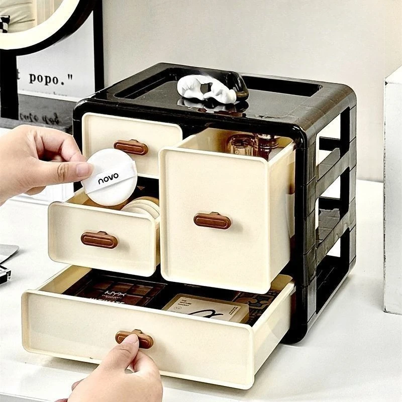 Multi-layer Storage Rack Desktop Dust Drawer Type Lipstick Perfume Cosmetics Storage Box Dresser Box Household Organizer