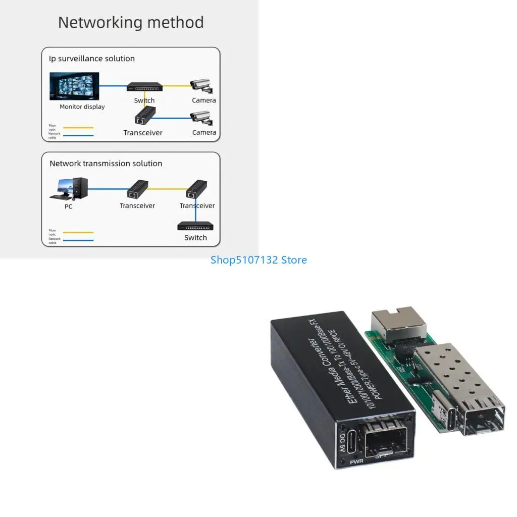 87HD Plugs And Play SFP Fiber Media Converters Features Type C Port For 1.25G Seamless Data Conversion