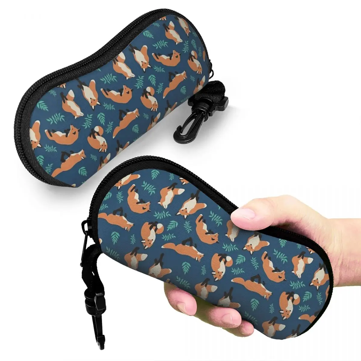 

Fox Style Shell Glasses Case Protective Sunglasses Box Women Men Soft Eyeglass Bag Pouch