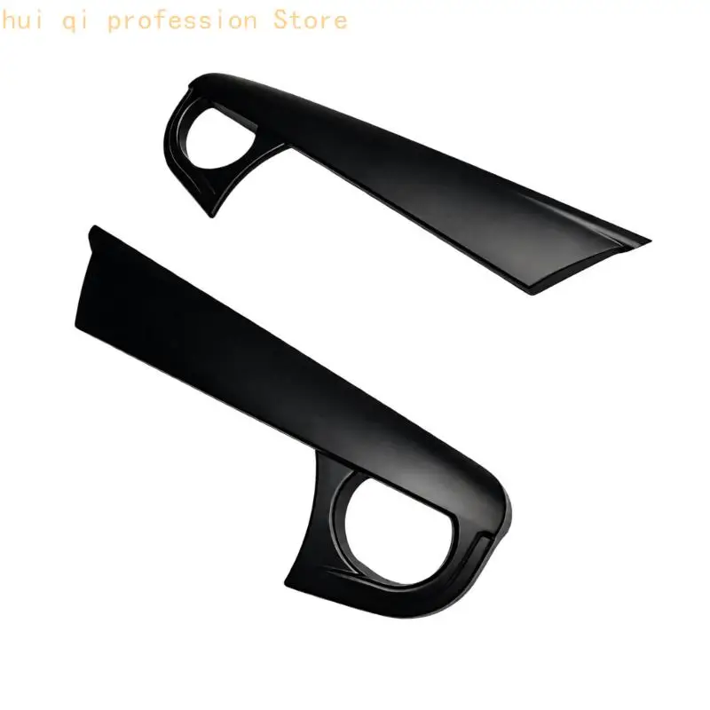 Fahrzeuggrill-Akzentabdeckungssatz, zwei schwarze ABS-Formteile mit glatten Flächen und kreisförmigen Endöffnungen für die – Detail 2