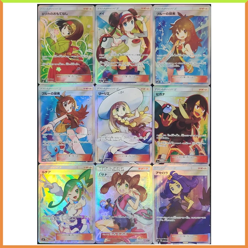 

Anime Goddess Story DIY ACG Pokemon Rosa Selene Serena Tabletop Battle Game Collectible Cards Nami Toys for boys Birthday Gift