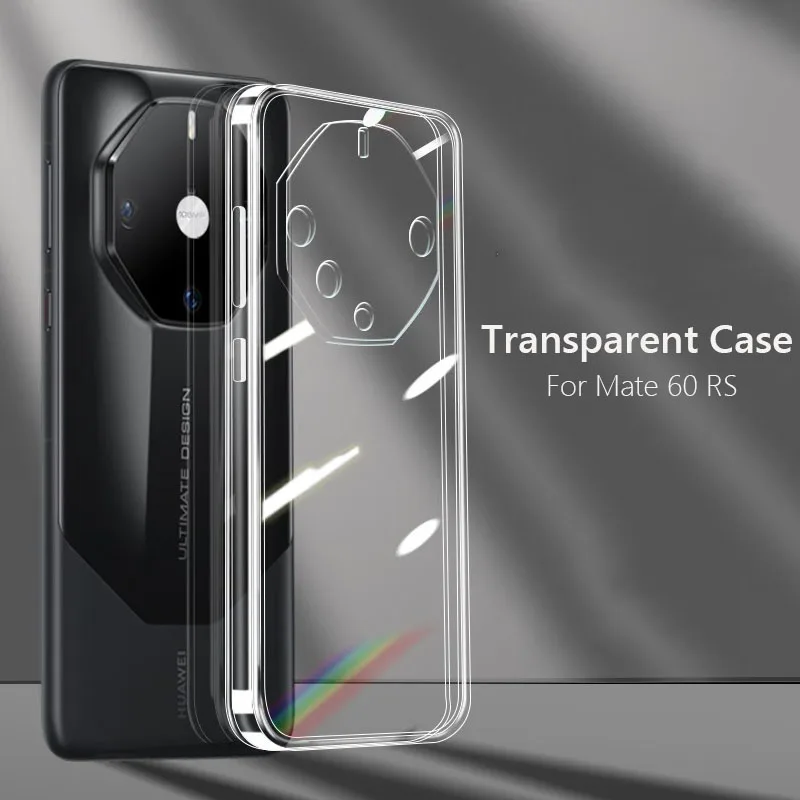 Simple Slim Soft TPU Transaprent Clear Phone Case On For Huawei Mate 60 RS Mate60 RS Pro Cover