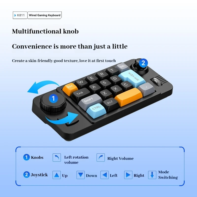 Macro Programming Game Keyboard Wired 19 key macro definition joystick dual scroll RGB hot swappable definition accessories - Image 5