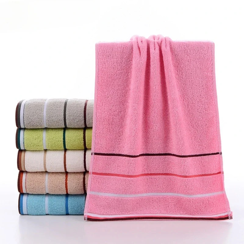 Cotton Face Hair Towel 34*74cm Adult Soft Terry Absorbent Quick Drying Body Hand Hair Bath Towels Washbasin Facecloth Bathroom