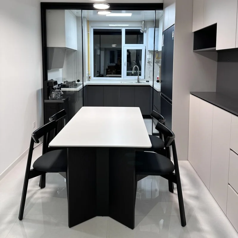 Party Designer Dining Tables Decorations Unique Expandable Black Dining Tables Modern Nordic Mesas Comedor Furniture For Home