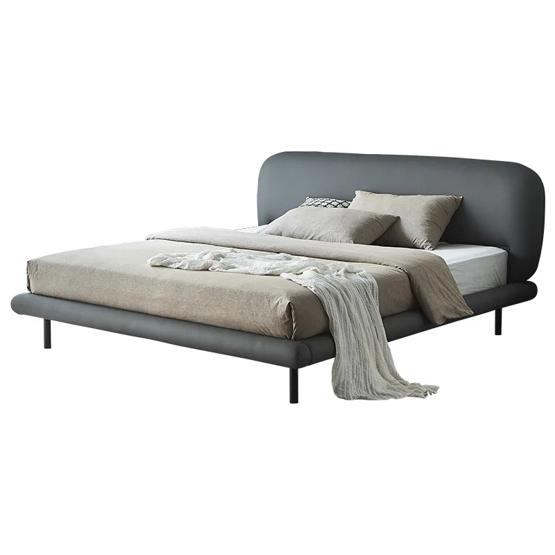 

Italian minimalist leather bed