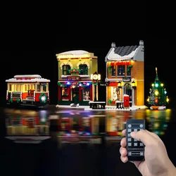 Holiday Main Street LED Lighting Set For LEGO 10308 light Kit Creator Modular Buildings (NOT Include the Model) RC Lighting Set