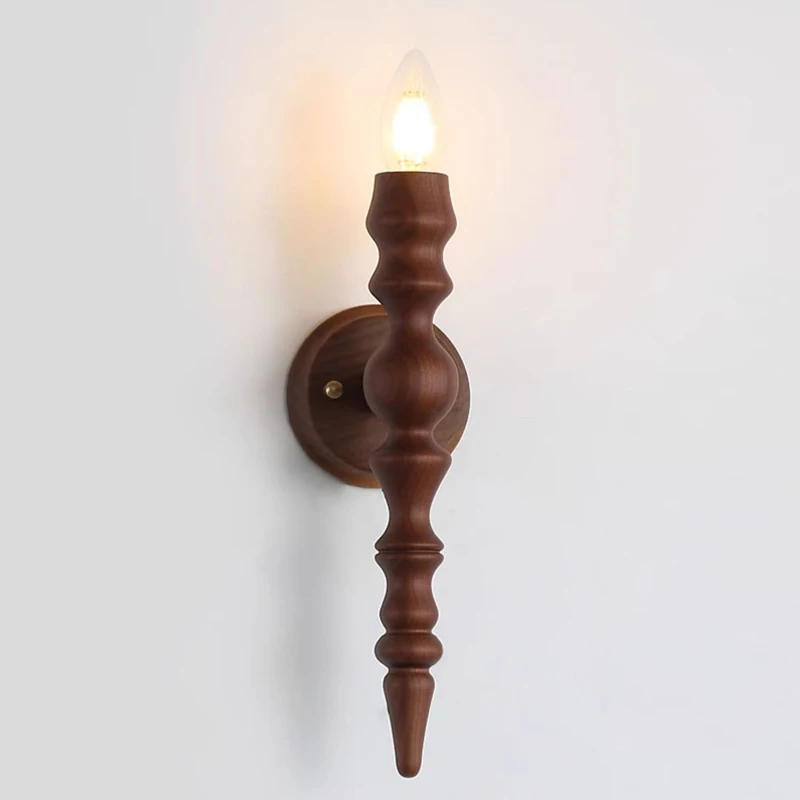 

Chinese Style Vintage Wall Lamp Solid Wood Wall Sconce Retro Led Wall Lights for Home Art Decor Bedroom Indoor Lighting Fixtures