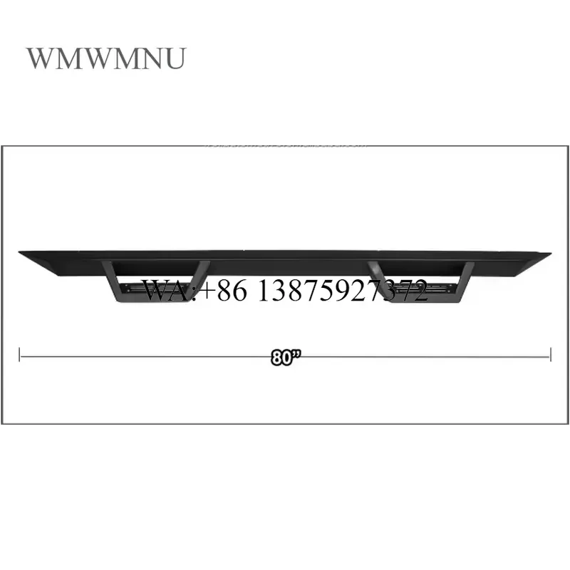 Wmwmnu 4x4 Off Road Durable Steel Solid Black Side Running Board for JK JL Tacoma Silverado Tundra Model Foot