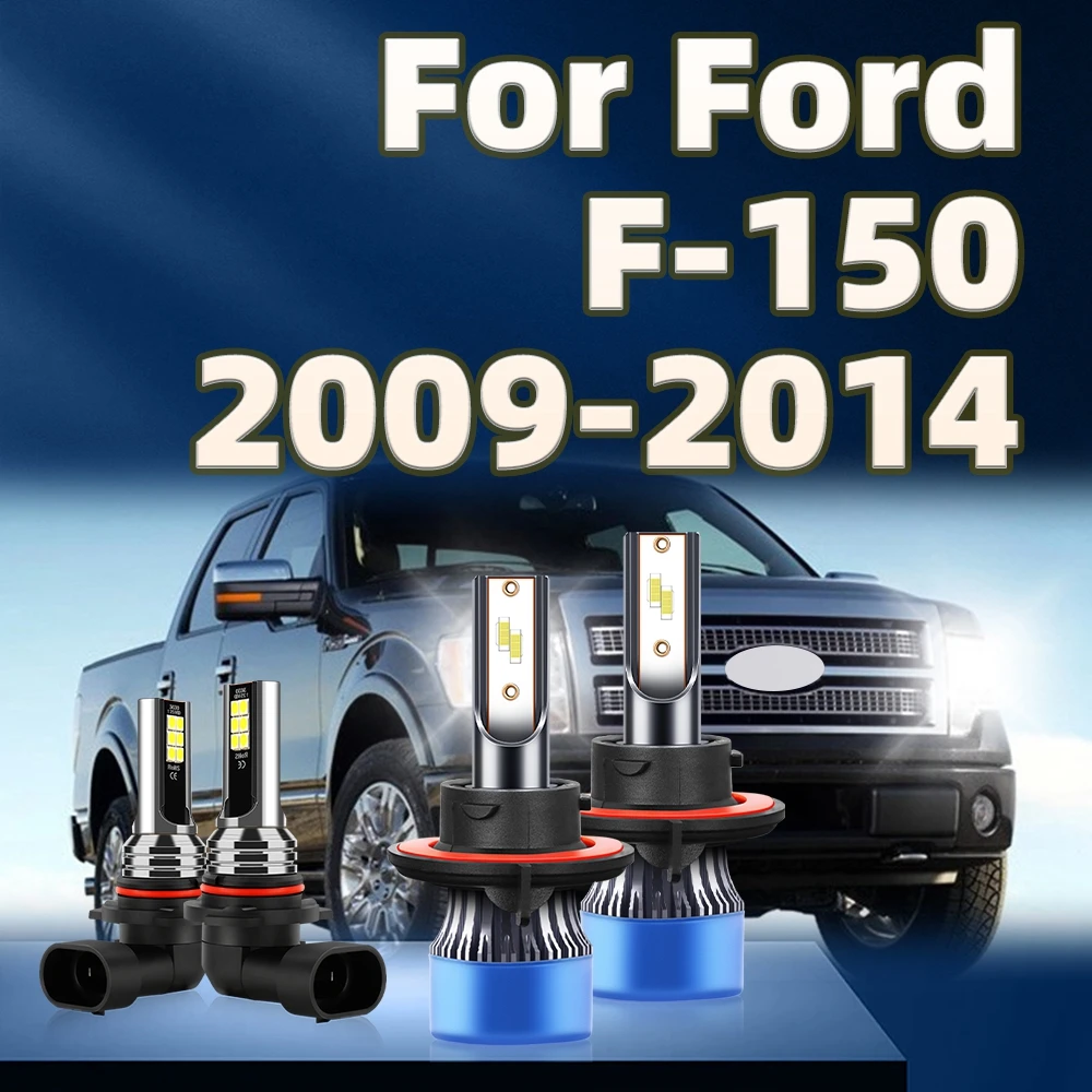 

6000K LED H13 30000LM Headlight Turbo Car Lamp 9140 Fog Light Kit For Ford F-150 2009 2010 2011 2012 2013 2014