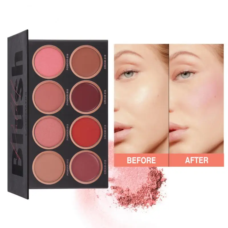 8 Color Blush Palette Face Blusher Face Contour Blush Face Makeup Matte Pearly Blush Natural Cheek Tint Blush Beauty Cosmetics