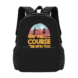 May The Course Be With You Hot Sale Schoolbag Backpack Fashion Bags Disc Golf Golf Lover Golf Court Tree Lover Weekend Buddy