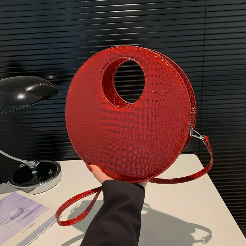 

Round Handbags and Purses Clutches Stone Women Shoulder Crossbody Bags 2024 New Trendy Design Messenger Bag High Quality