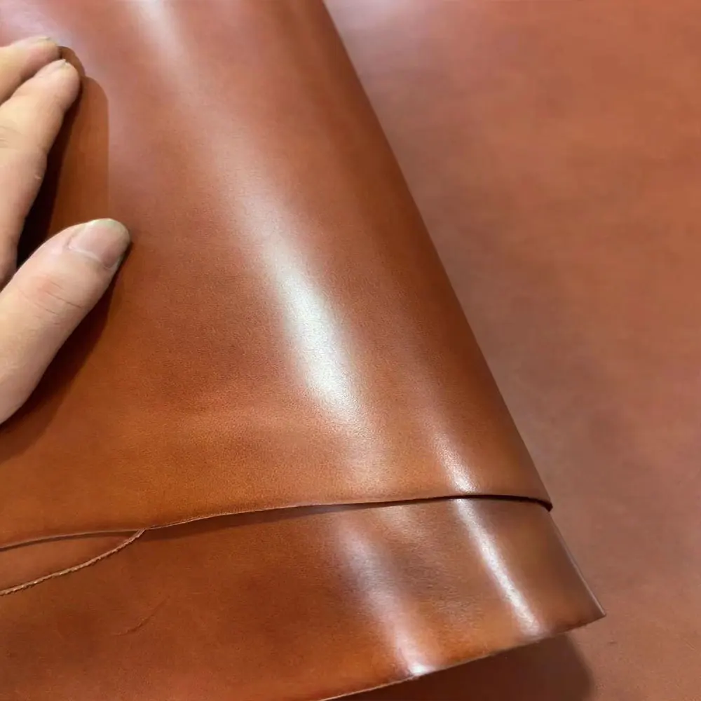 leather craft leather genuine leather about 1mm cowhide vintage veg. tanned leather craft brown caramel Vegetable handmade