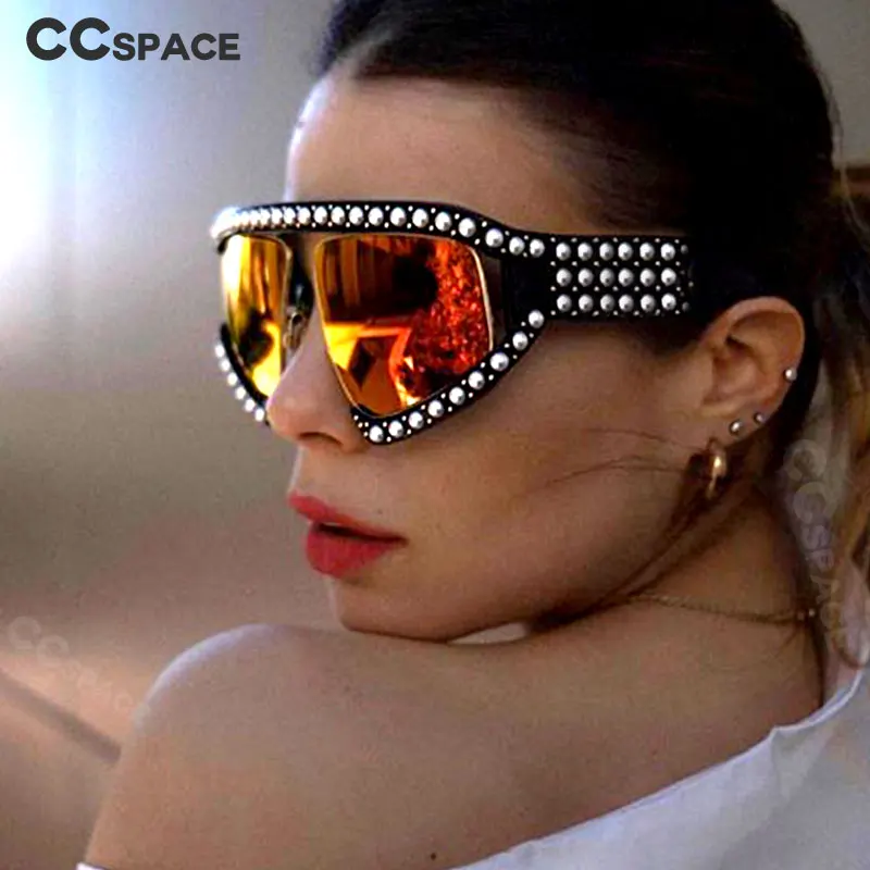 45448 gogle okulary przeciwsłoneczne damskie luksusowe odcienie perłowe oprawki do okularów czerwone lustrzane okulary ponadgabarytowe okulary marki UV400 damskie