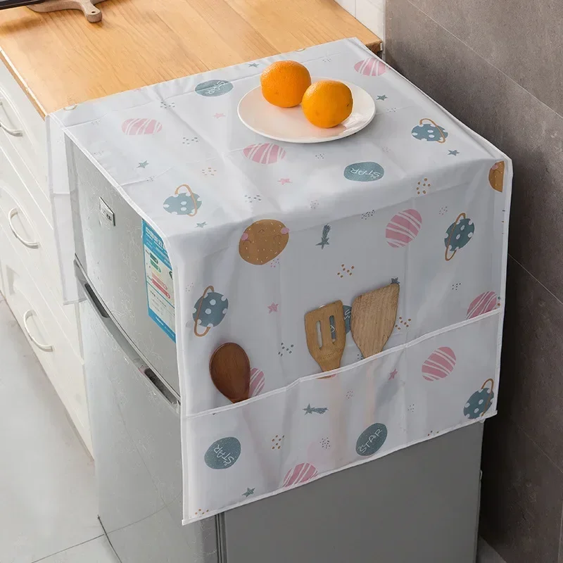 

Refrigerator Covers Dustproof Storage Bag Washing Machine Cover Washable PEVA Covers Household Storage Organization