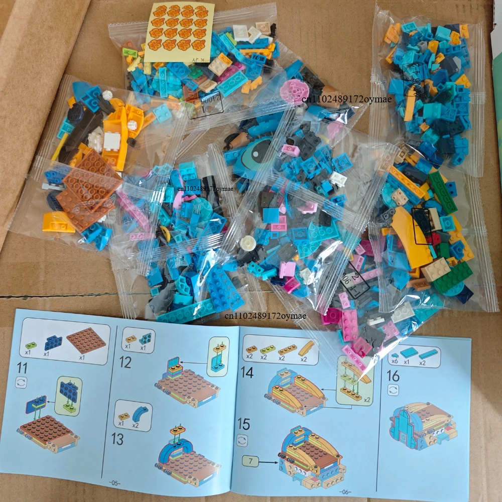 Novo ponto anjo cp blocos de construção 2025-grande peça dos desenhos animados brinquedos com orelhas móveis crianças montagem presente para meninos meninas aniversário