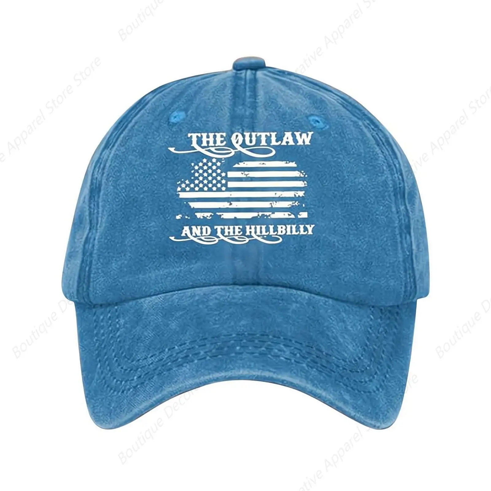 The Outlaw and The Hillbilly Hat 2024 Vote for President Baseball Cap Unisex Patriotic Election Hat for Men Women (Black)