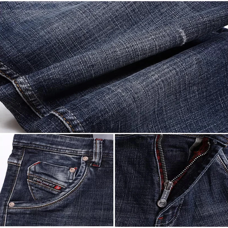 

Fashion Designer Men Jeans High Quality Retro Dark Blue Stretch Slim Fit Ripped Jeans Men Y2K Embroidery Vintage Denim Pants