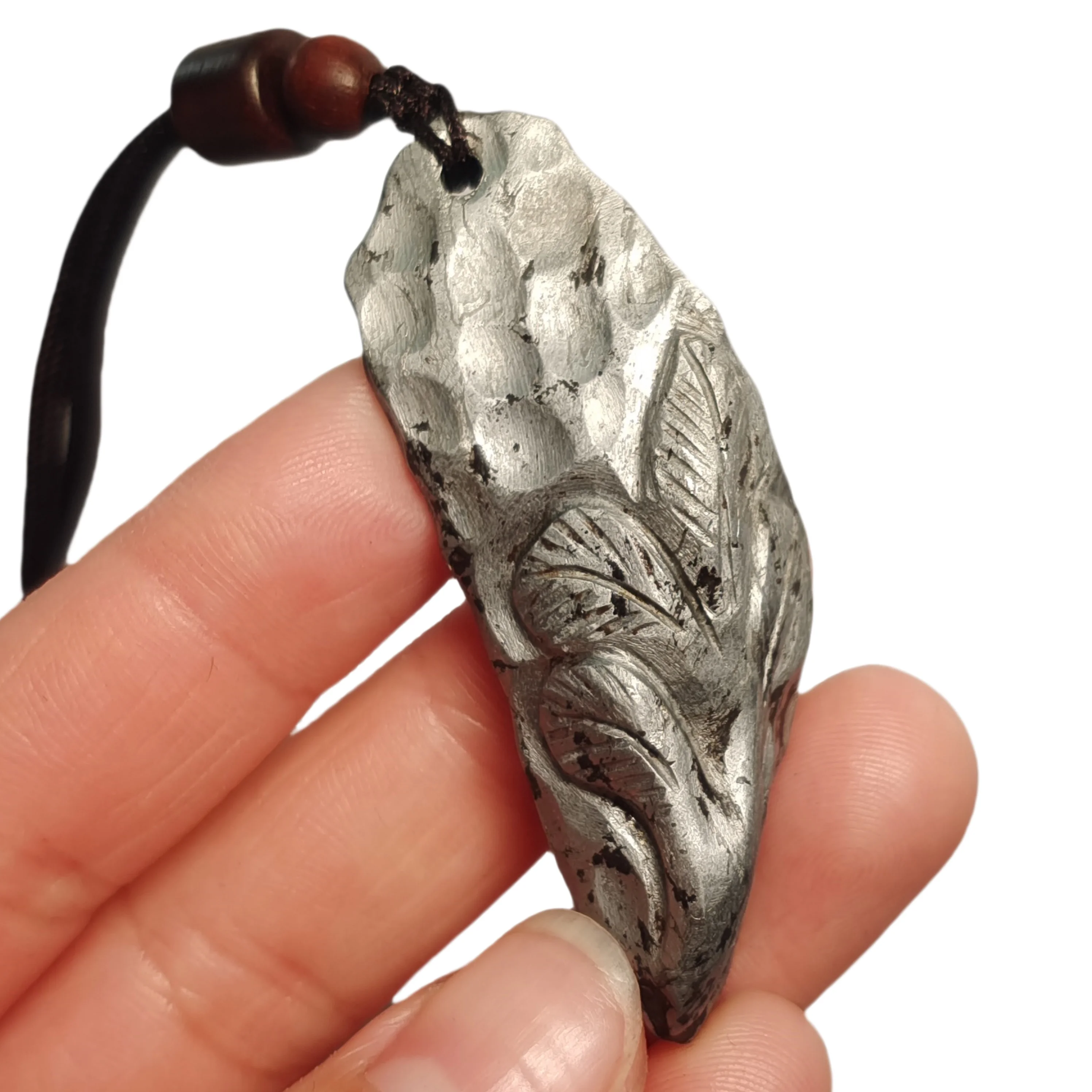 40.4g Muonionalusta meteorite Hand carving pendant Natural iron meteorite pendant Meteorite slice Handmade jewelry-LK174