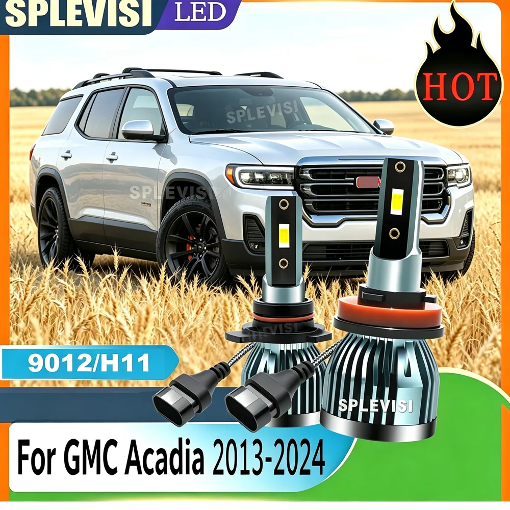 9012 H11 Replace 12v Car LED Headlamp Fog Bulbs HID Xenon White For GMC Acadia 2013 2014 2015 2016 2017 2018 2019 2020 2021-2024