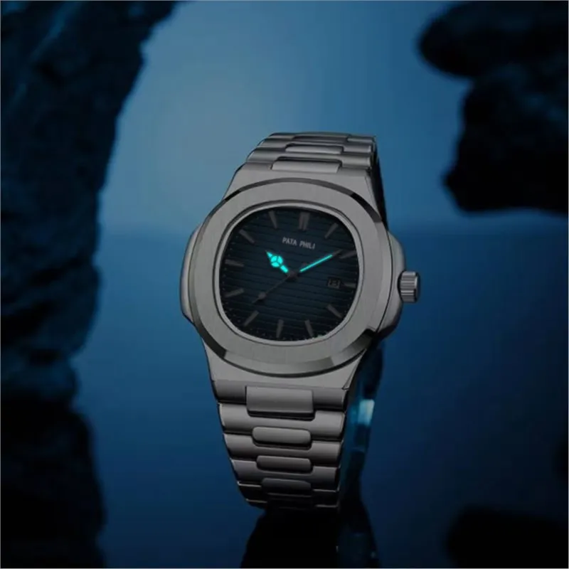 ساعة فاخرة للأعمال مقاوم للماء ساعة رجالية من الفولاذ المقاوم للصدأ مضيئة تاريخ مربع كوارتز ساعات رجالية reloj hombre 2025 جديد