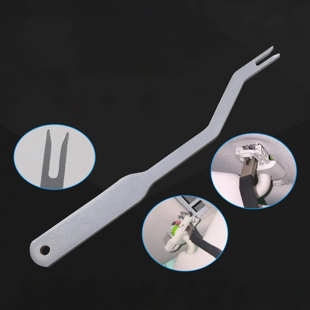 Roof Trim Remover Sun Visor Tool Angled Insertion Stainless Steel Extended Head Design Non Slip Ergonomic Handle Tool