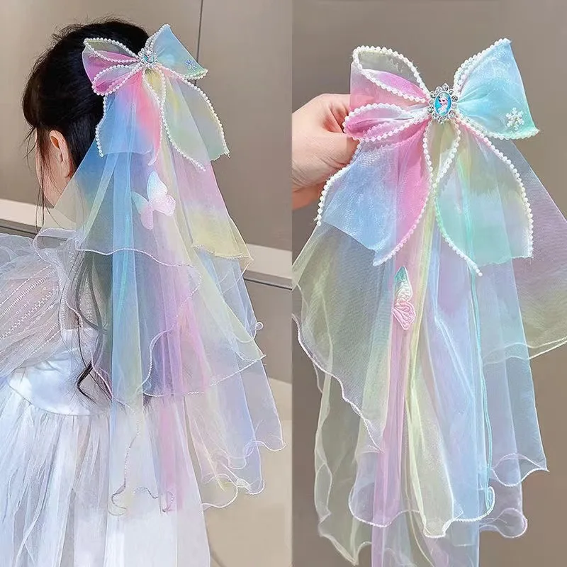 

Elegant Bow Ribbon Children's Hair Clip Colorful Girl Hair Accessory Children's Hair Accessory Role-playing Hair Accessory Hair