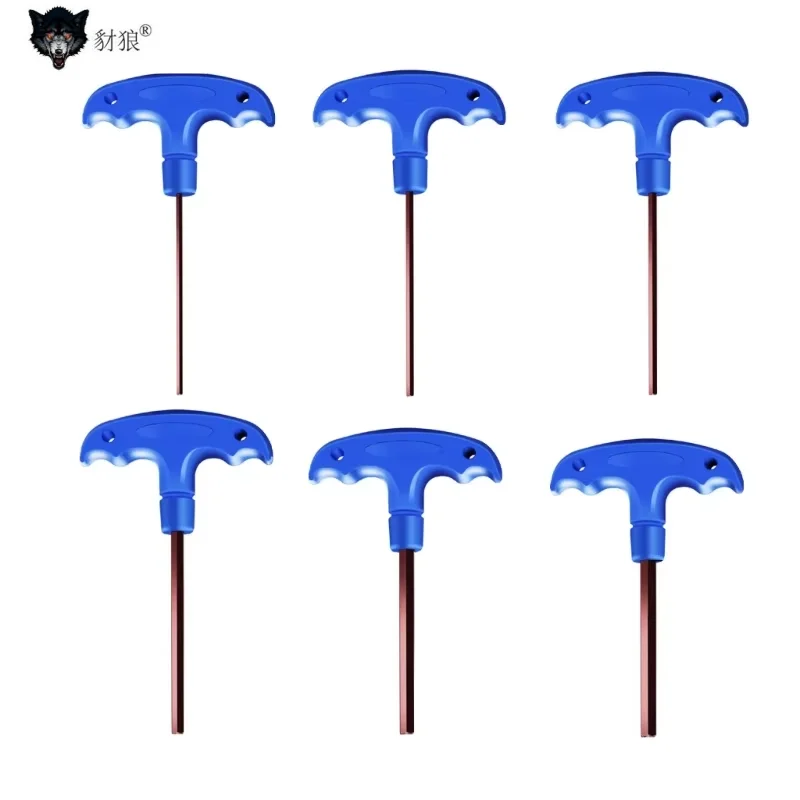 Small T Handle Allen Wrench Long Handle Key Wrench 2.5 4 5 6 Flag Handle Spanners Security Bolt Hole Screwdriver Wrench Tool