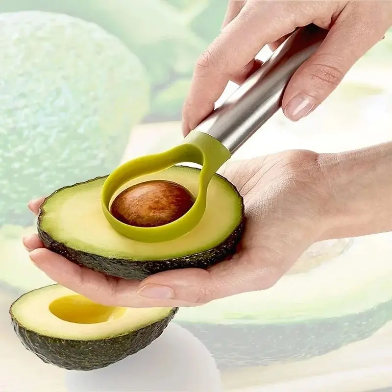 1pc Stainless Steel Avocado Cutter Slicer Peeler Knife Pitaya Kiwi Slices Peeler Kitchen Gadget Accessorie Fruit Vegetable Tools