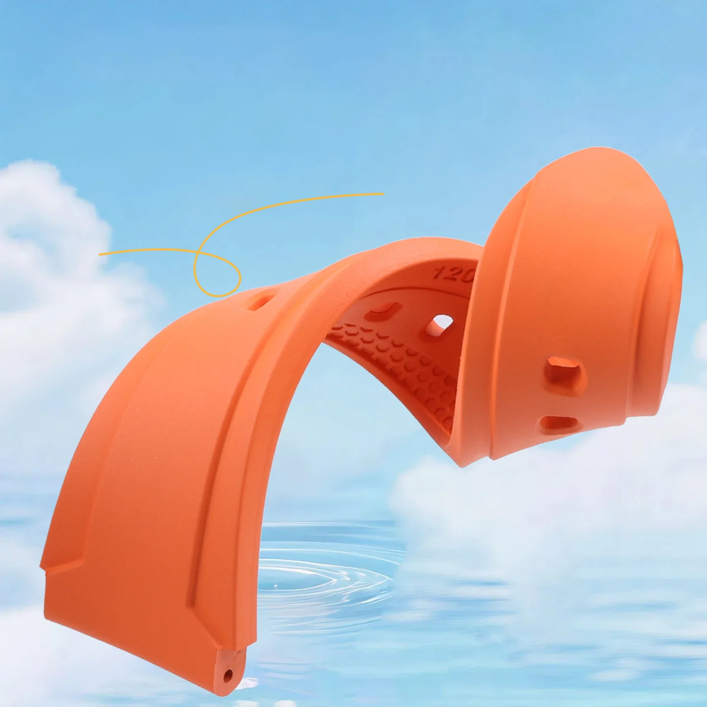 Bracelet de montre en silicone à bouche convexe pour Versace Maillard style VE6H00523, bracelet de montre de remplacement en silicone pour hommes, sport étanche