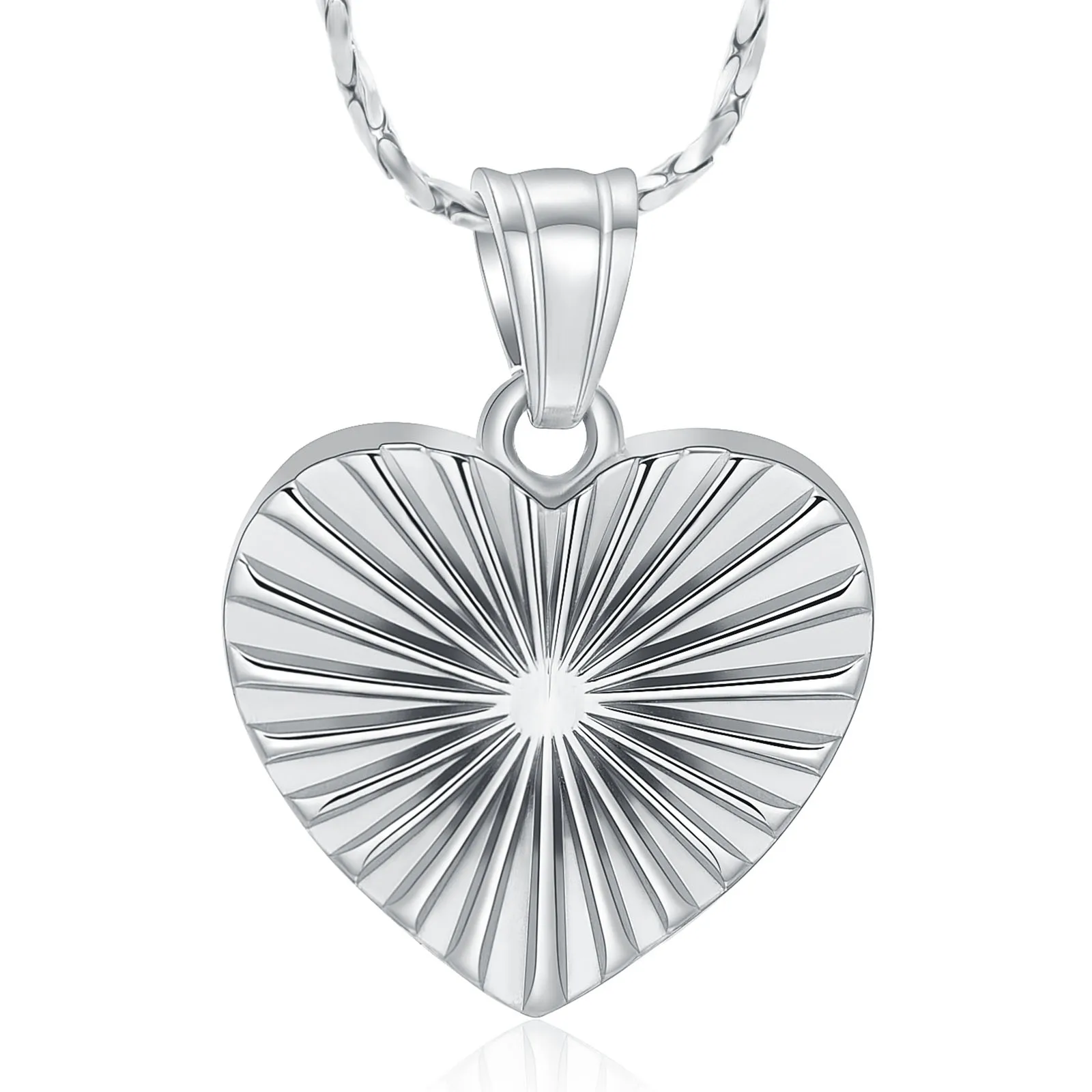 Heart Cremation Jewelry for Ashes Heart Shape Pendant for Women Men Urn Necklace Ashes Holder Keepsake Memorial Ash Locket