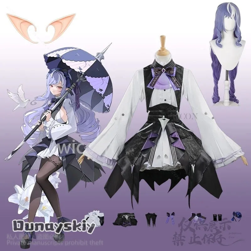 

XT8Game Zenless Zone Zero Cosplay Vivian Costume Vampire Loli Gothic Gorgeous Black Purple Lolita Dress Jirai Kei Girls CusXT6@!